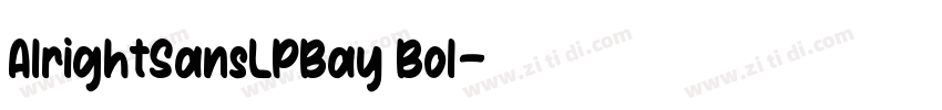 AlrightSansLPBay Bol字体转换